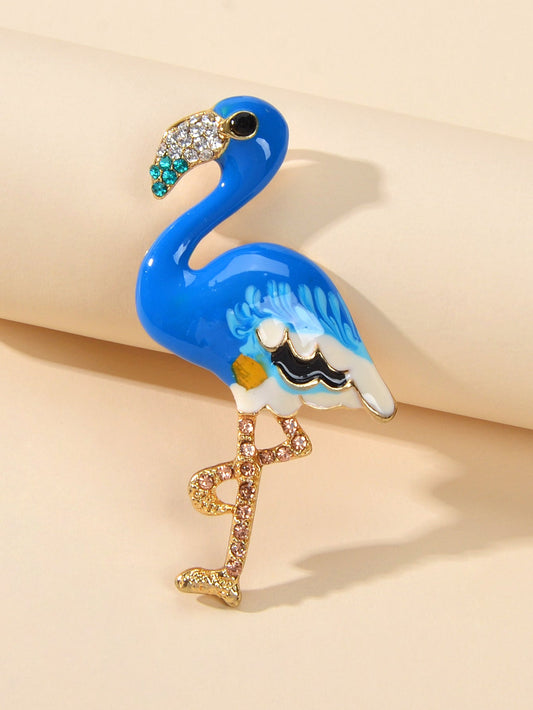 Colorful Flamingo Brooch Animal Pins Jewellery Dresses Decoration Accessories