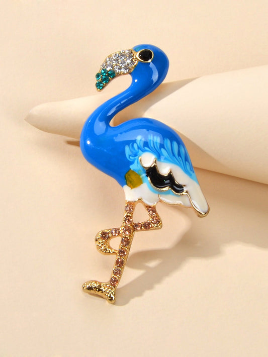 Colorful Flamingo Brooch Animal Pins Jewellery Dresses Decoration Accessories